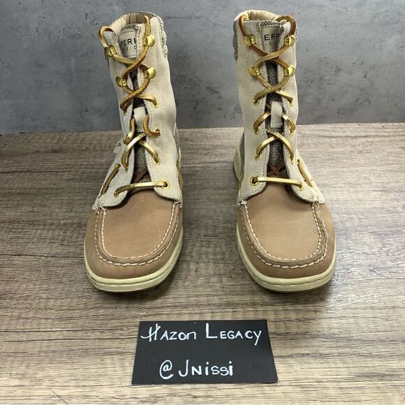 Sperry Top-Sider~Women’s~Hikerfish Tan Ankle Boots~Size 6.5 - Picture 3 of 10